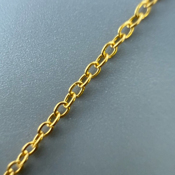 14K Gold Vermeil Druzy Stone Necklace - Picture 5 of 6